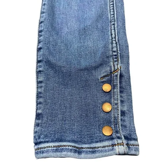 Madewell Womens 10" Roadtripper Skinny Jeans Size 28 Blue Denim Studded Ankles - Picture 2 of 6